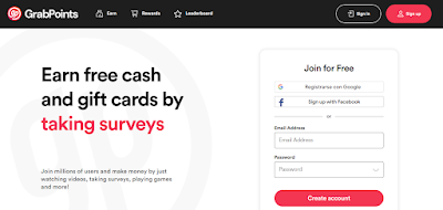 GrabPoints - Get Paid to and Surveys Site