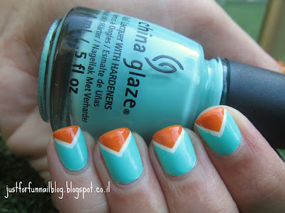 Gade - 424 Orange Poppy & China Glaze - Too Yacht to Handle striping tape