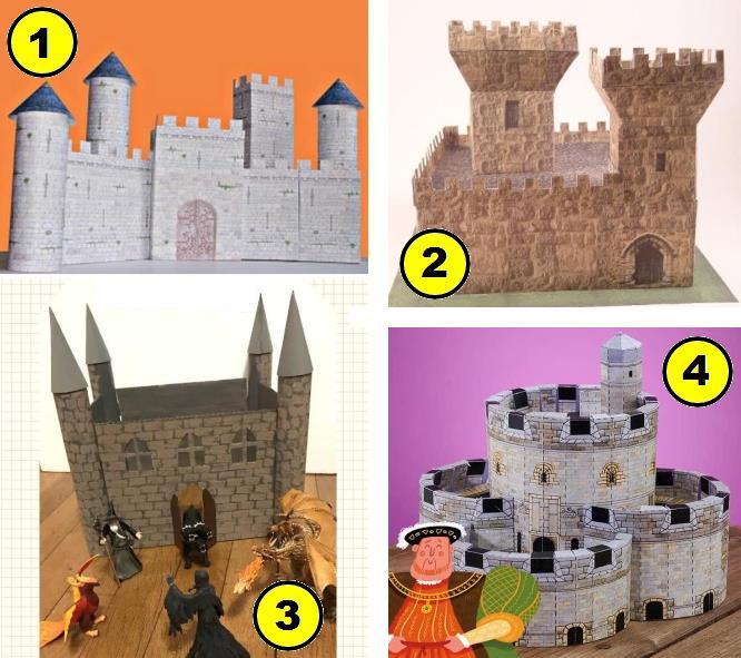 PAPERMAU: A Medieval Castle Paper Model In Minecraft Style - by