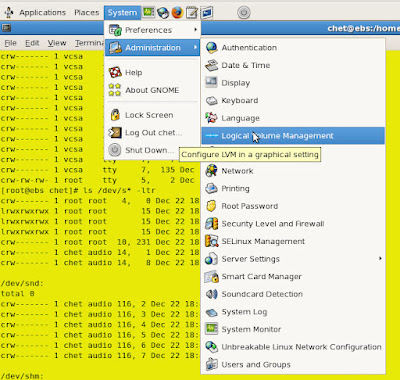 Opening the Logical Volume Manager