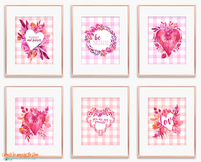 Watercolor Valentine Printables