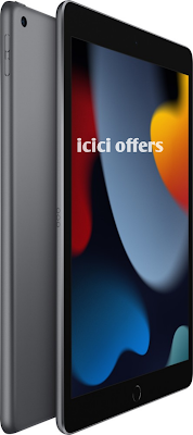 Apple iPad 9th Generation Wi-Fi (64GB) is priced at 30,399. Customers can avail 7.5% instant off up to Rs. 3000 on ICICI Bank Credit & Debit Card EMI transaction.