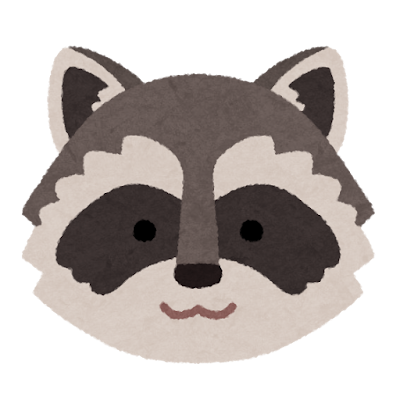 アライグマの顔のイラスト