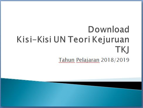 Download Kisi-kisi Ujian Teori Kejuruan TKJ