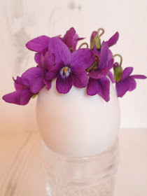 Egg shell flower vase