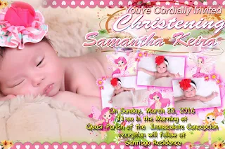 Fairy invitation layout design for christening