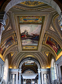 corridor ceiling art inside the vatican city church