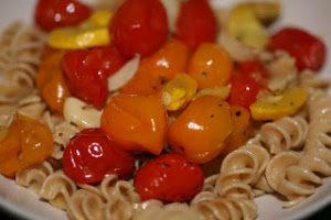 Pasta with Tomatoes and Squash