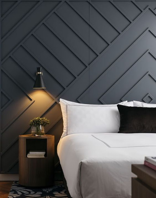 wooden accent wall painted gray