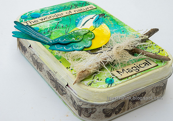 Layers of ink - Bird Tin Tutorial by Anna-Karin Evaldsson.