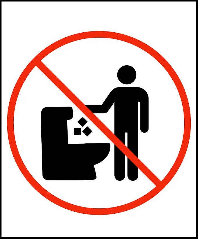 Do Not Litter in Toilet Icon Sign