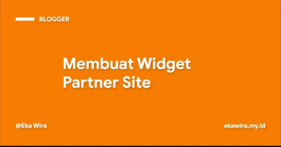 Membuat Widget Partner Site