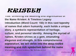 meaning of the name "KRISTEN"