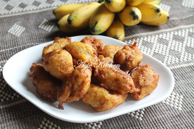 Cekodok Pisang Rangup - Azie Kitchen