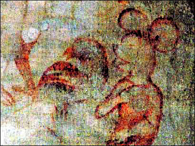 700+ year old cave-painting - looks like Mickey Mouse™