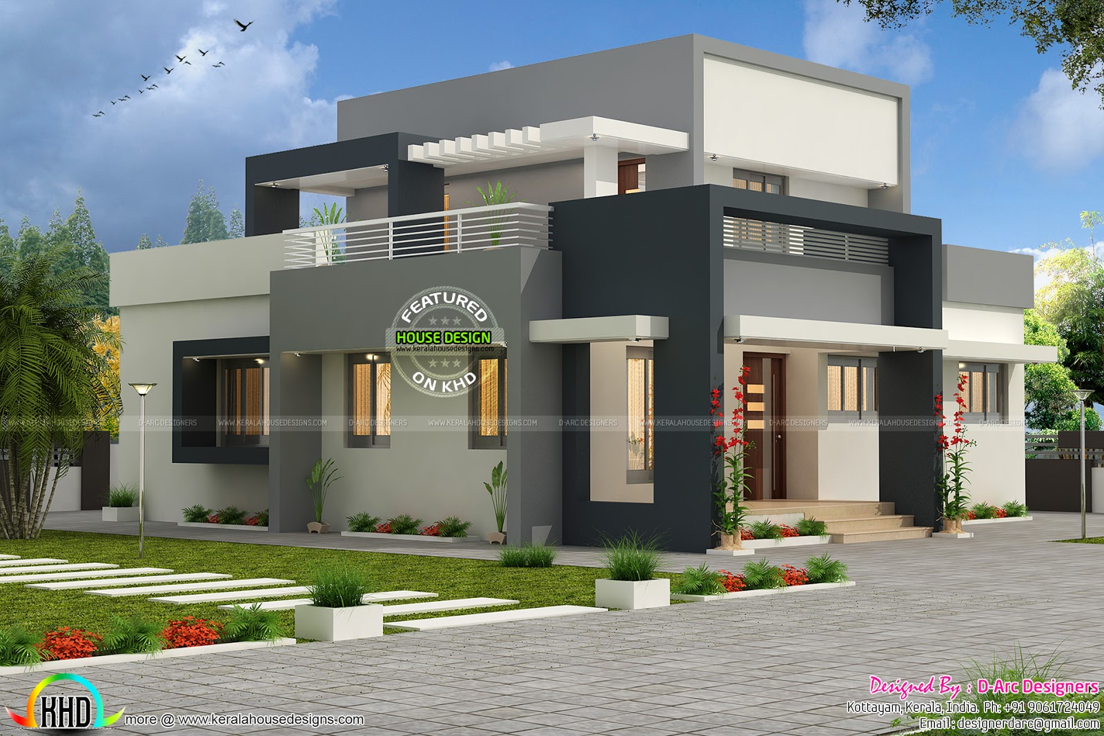 Modern House Elevation Design From Triangle Visualizer Team