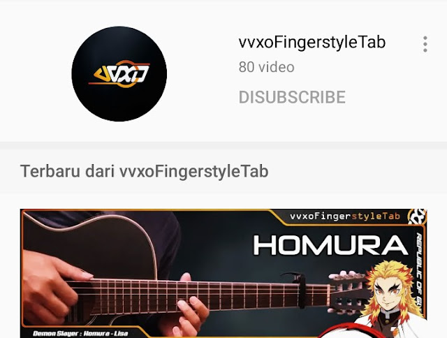 Belajar Fingerstyle, VVXO channel