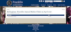 Bellingham-Franklin Annual Rabies Clinic - Apr 21