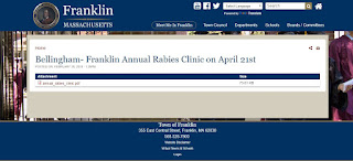 Bellingham-Franklin Annual Rabies Clinic - Apr 21