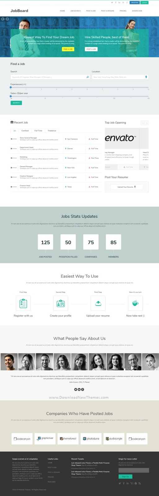 Responsive Job Market Template 