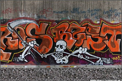 skull graffiti alphabet. graffiti alphabet