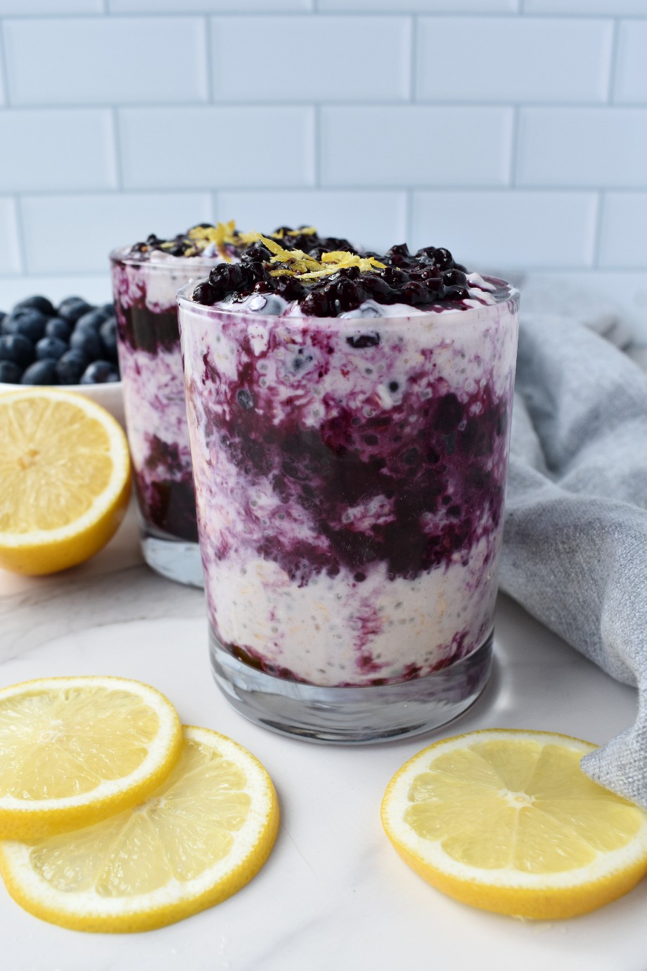 Blueberry Cheesecake Overnight Oats