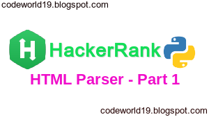 HTML Parser - Part 1 in python - HackerRank Solution