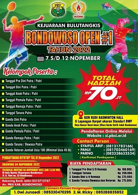 Turnamen Bulutangkis Bondowoso Open