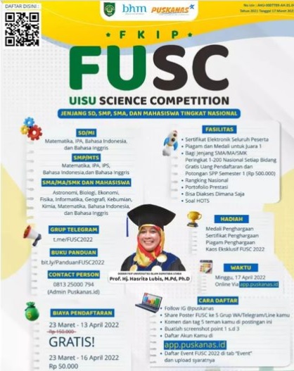 Kompetisi  Sains Nasional FKIP UISU Science Competition Tahun 2022