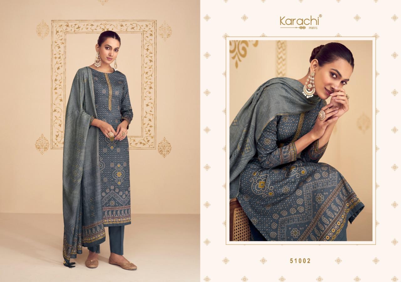 Zara 51001 To 51006 Karachi Prints Pant Style Suits Manufacturer Wholesaler