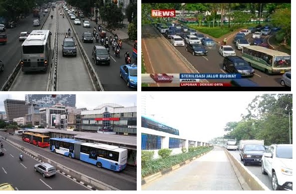 Kendaraan Yang Menerobos Jalur Busway Selain Plat RI, Ambulance Dan Pemadam Kebakaran Akan Ditilang