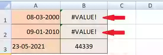Excel Datevalue function is not working