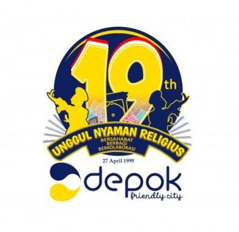 logo dan tema HUT KOta Depok 2018 ke-19