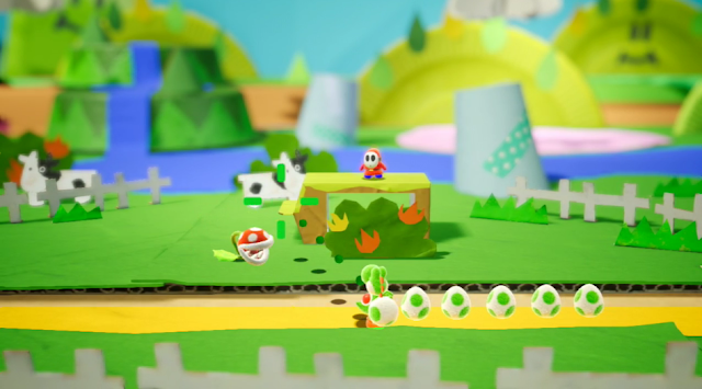 Yoshi 2018 cows cardboard background beginning level