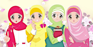 Hasil gambar untuk kartun muslimah