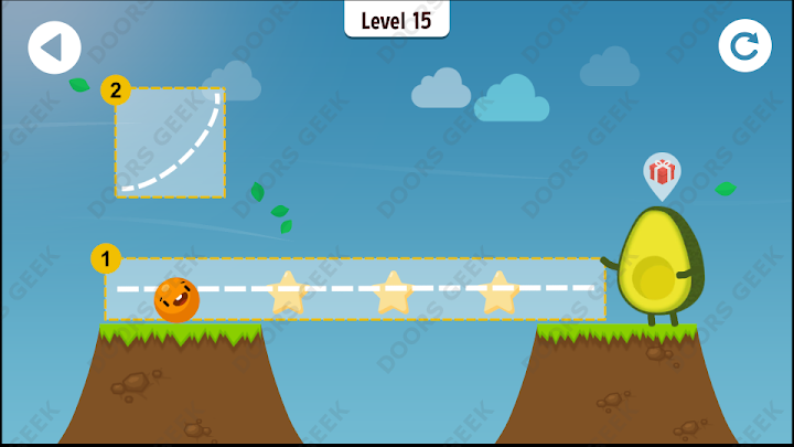 Where's My Avocado? Level 15 Solution, Cheats, Walkthrough, 3 Stars for Android, iPhone, iPad and iPod