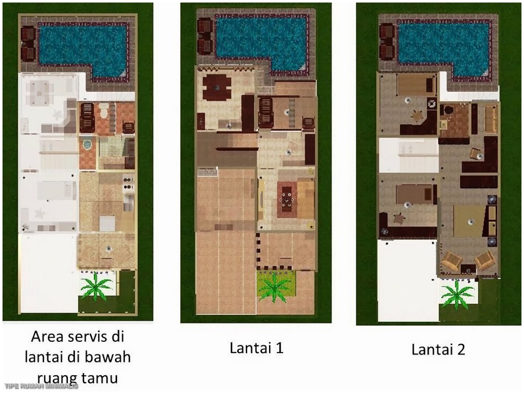 Desain Rumah Type 36 2 Lantai 3d Desain Rumah Minimalis