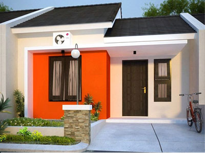 Lihat Minimalis  Contoh  Warna Cat  Rumah  Bagian  Depan  Cerah 