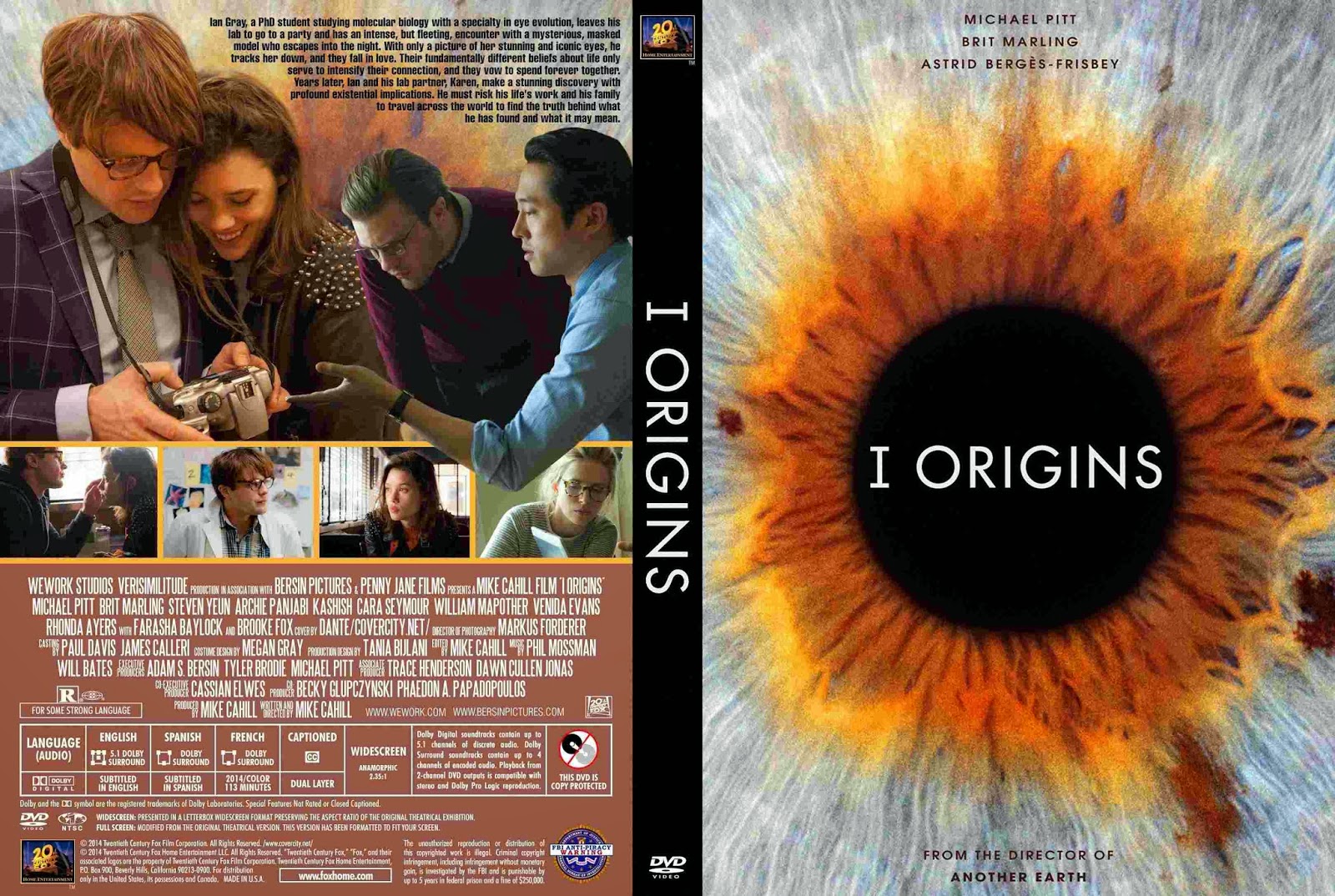 I Origins (2014) - DVD Cover Movie