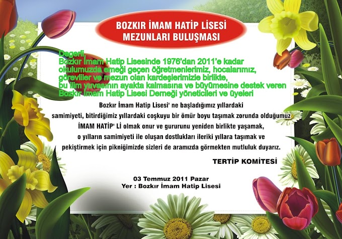 BOZKIR İMAM HATİPLİLER BULUŞUYOR