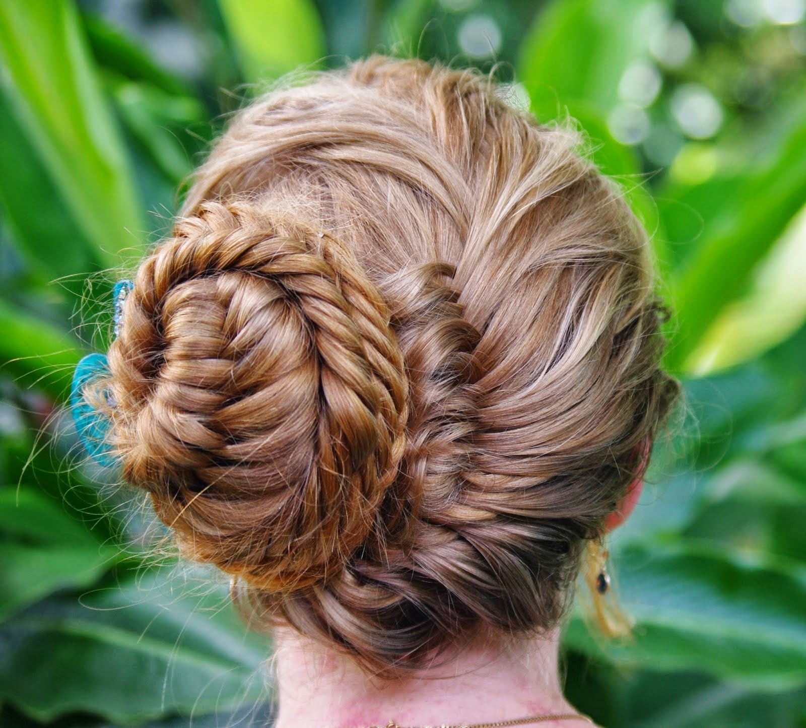 Flipped Fishtail Braid Bun