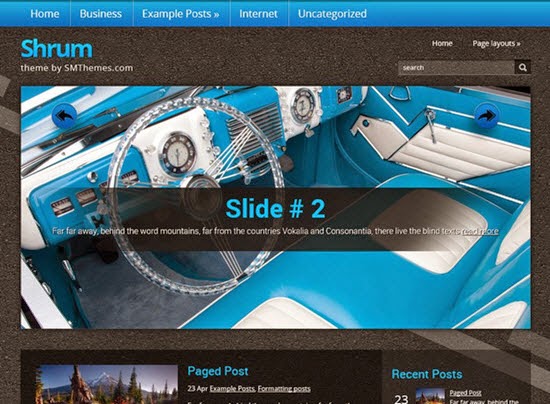 Shrum Free WordPress Theme