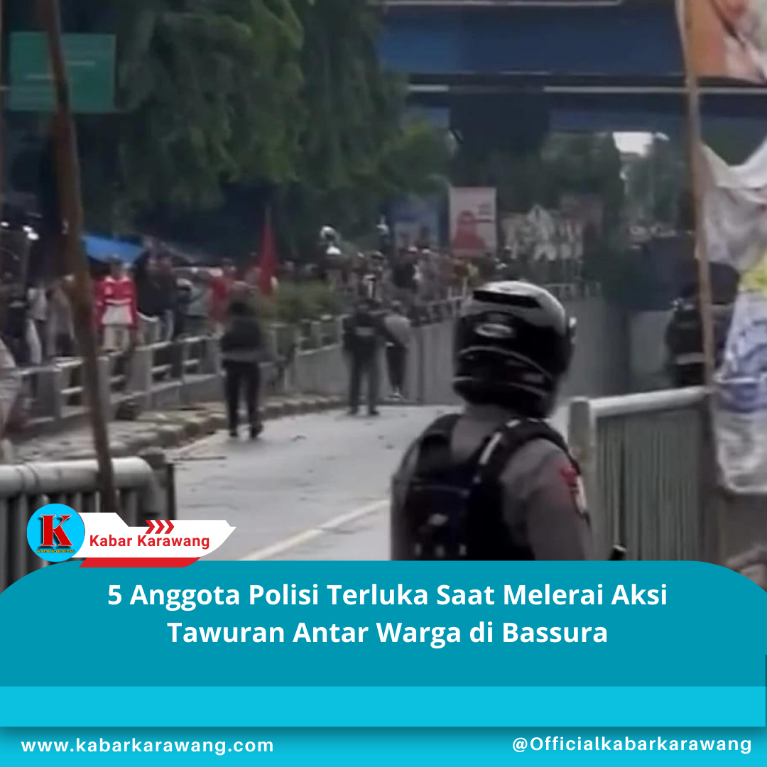 5 Anggota Polisi Terluka Saat Melerai Aksi Tawuran Antar Warga di Bassura