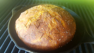 Cast Iron No Knead Artisan Bread on The BBQ.