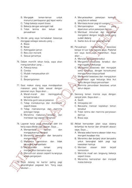 300+ Latihan Soal Tes CPNS SKD (TWK TIU TKP) 2021 + Kunci Jawaban (Bagian 2)