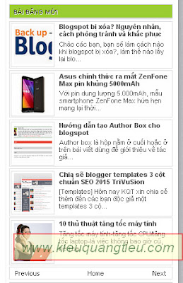 widgets recent post bài đăng mới