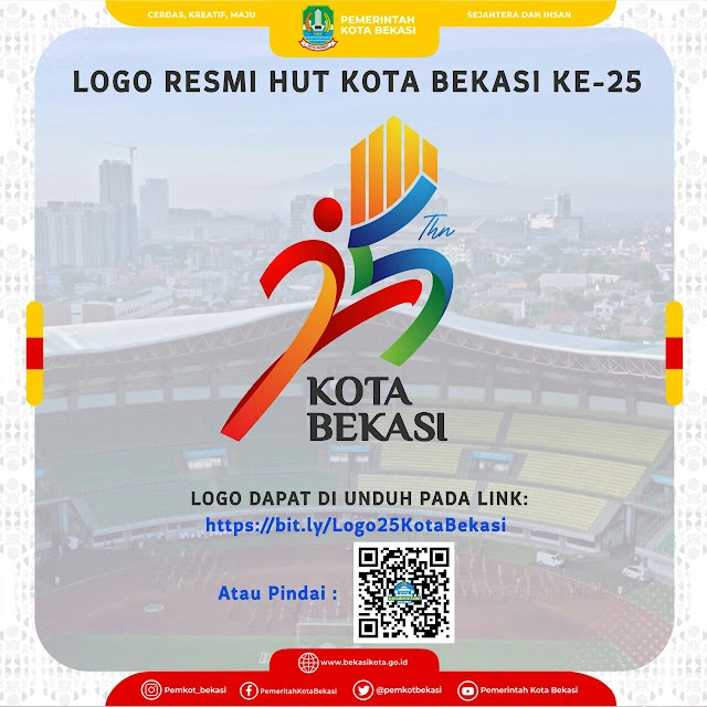 LOGO RESMI HUT KOTA BEKASI KE-25 TAHUN 2022