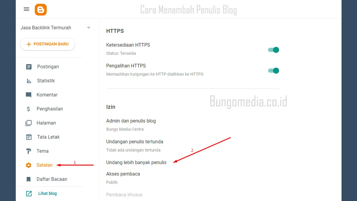 Cara Menambah Peran Penulis di Blogspot