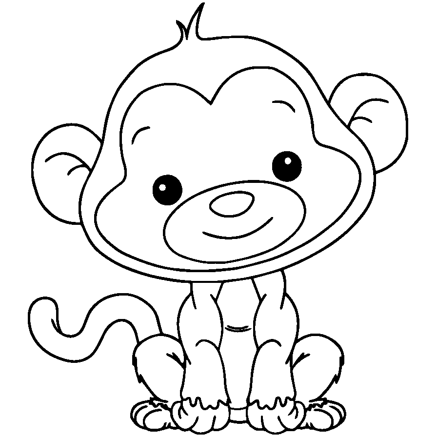  Mewarnai  Gambar  Hewan Anak Monyet  Aneka Mewarnai  Gambar 