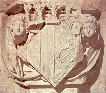 María de Luna, reina de Aragón, escudo, monasterio, Poblet